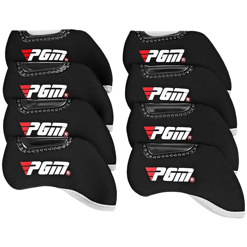 PGM 8pcs Golf Clubs Head Cover Thickened Anti-collision Irons Universal Transparent Top Covers Window GT004