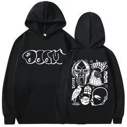 Rapero Mf Doom Madvillain Metal Face estampado gráfico Sudadera con capucha hombres mujeres Hip Hop moda sudadera hombres polar sudaderas con capucha de gran tamaño