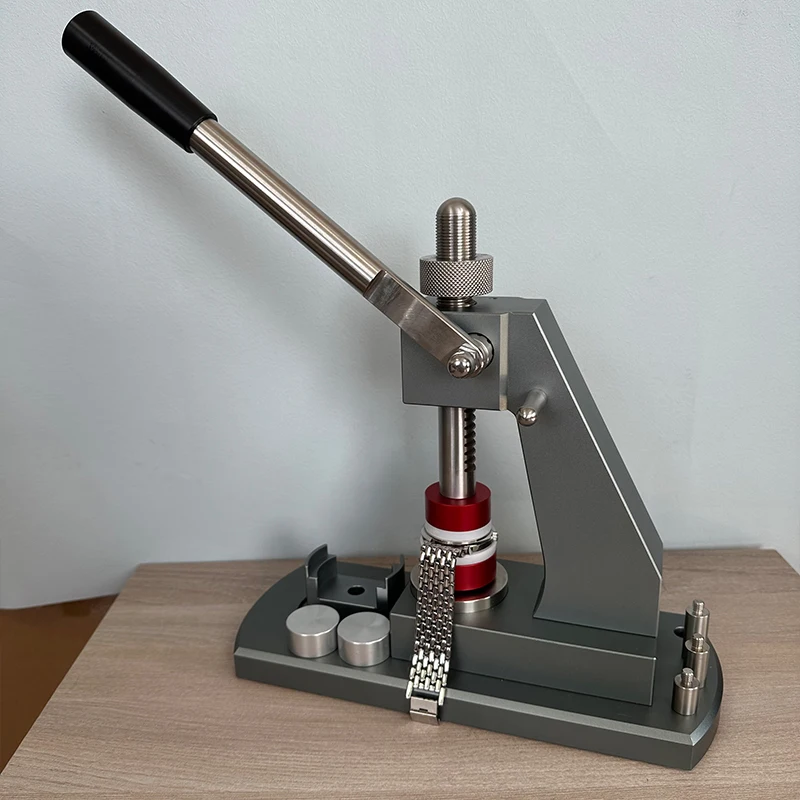 Upgraded Precision Watch Case & Crystal Press Tool, Manual Back Cover Closing Fitting Machine for Watchmaker Repair