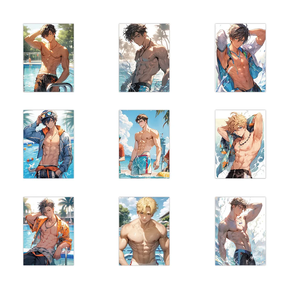 60PCS Pool Boyfriend Cartoon Stickers , Cartoon Waterproof Stickers, Decorative Stickers, Beautifully Designed.