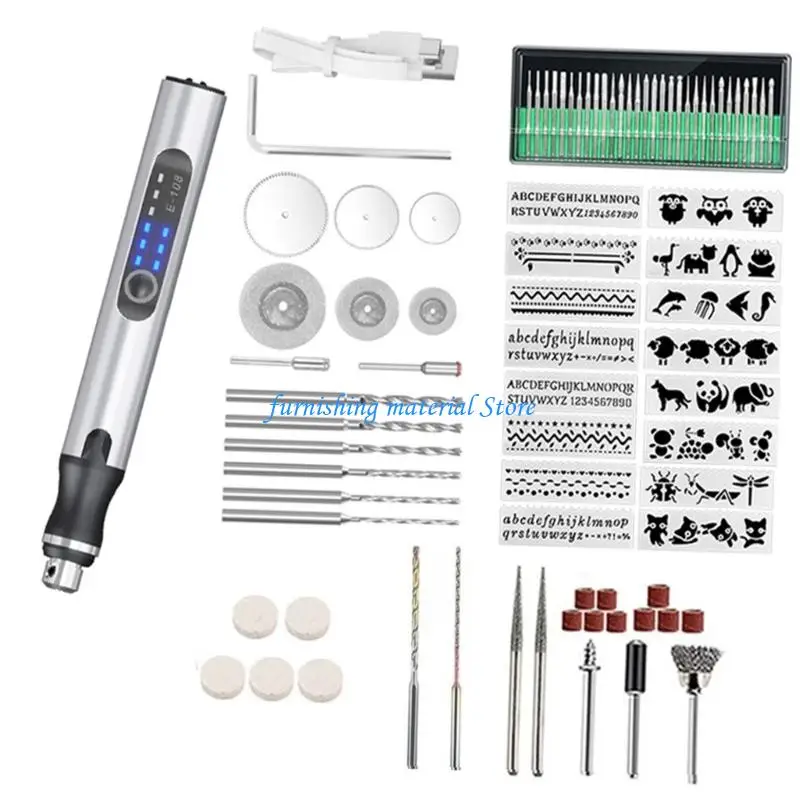 

Y5GD 3Speed Engraving Tool With USB Charging Port Ergonomic Grip For Extended Use In Jewelry Design Home DIY Projects