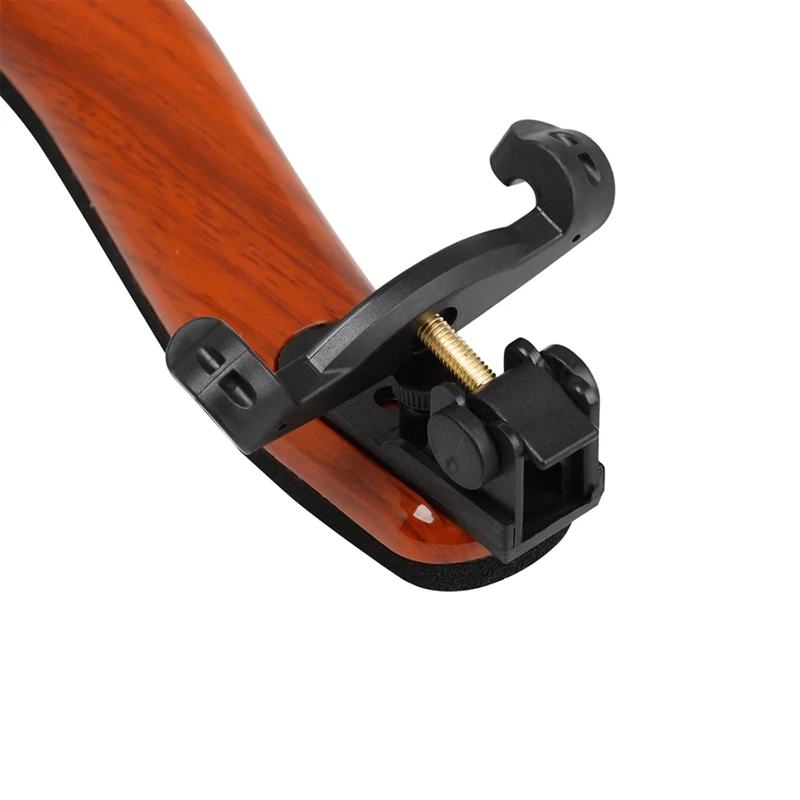 Violin Shoulder Rest Accessories Violin Coffee Wood Grain ABS Shoulder Rest (4/4 4/3 Universal)