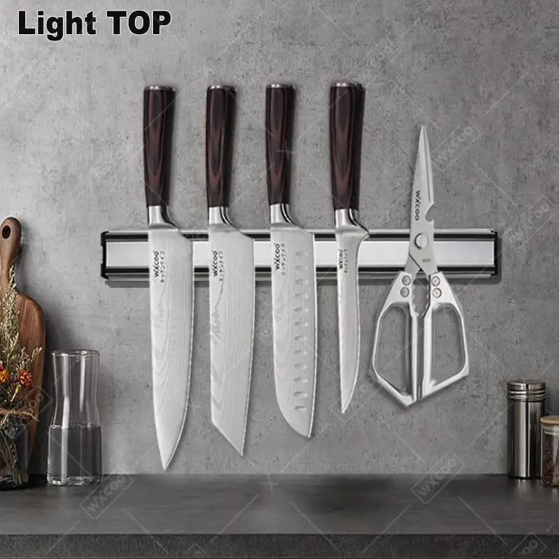 

Kitchen Knife Holder Multipurpose Powerful Knife Rack Storage Wall Mounted Magnetic Knife Strip Kitchen Utensils Accessories
