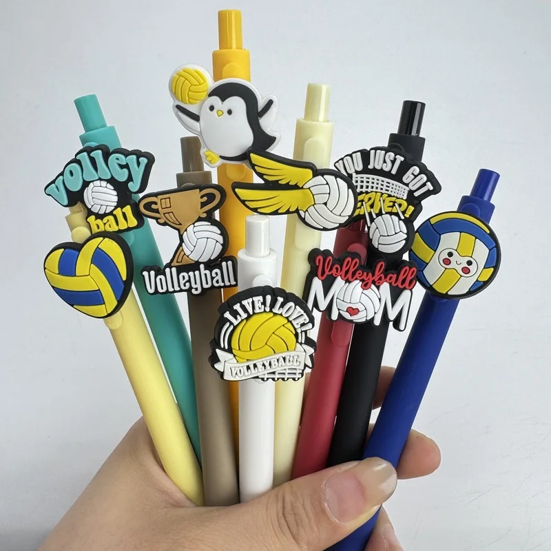 20/30pcs  Creative, simple, cute cartoonvolleyballBaseball-themed retractable ballpoint pen Campus Design Back-to-School Season