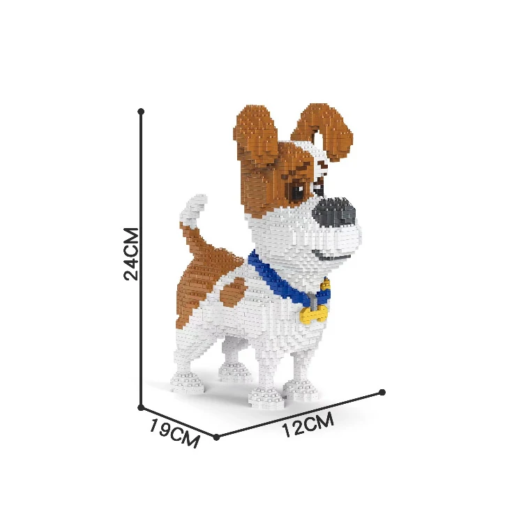 Cartoon Dier Bouwstenen Creatieve Hond Kat Montage Speelgoed DIY Educatief Puzzel Speelgoed Voor Kinderen Verjaardagscadeautjes Home Decor