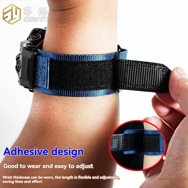 Shenyu Nylon Canvas Watch Strap For Casio G-SHOCK Mudmaster GWG-B1000 3rd Gen Compatible Waterproof Sport Replacement Watchband