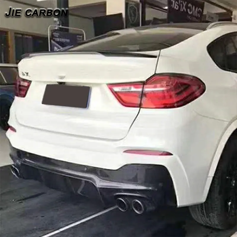 For BMW X4 F26 M-Sport 3D Style Car Rear Lip Diffuser Spoiler Carbon Fiber Back Bumper Trim Cover Car Styling 2014-2017