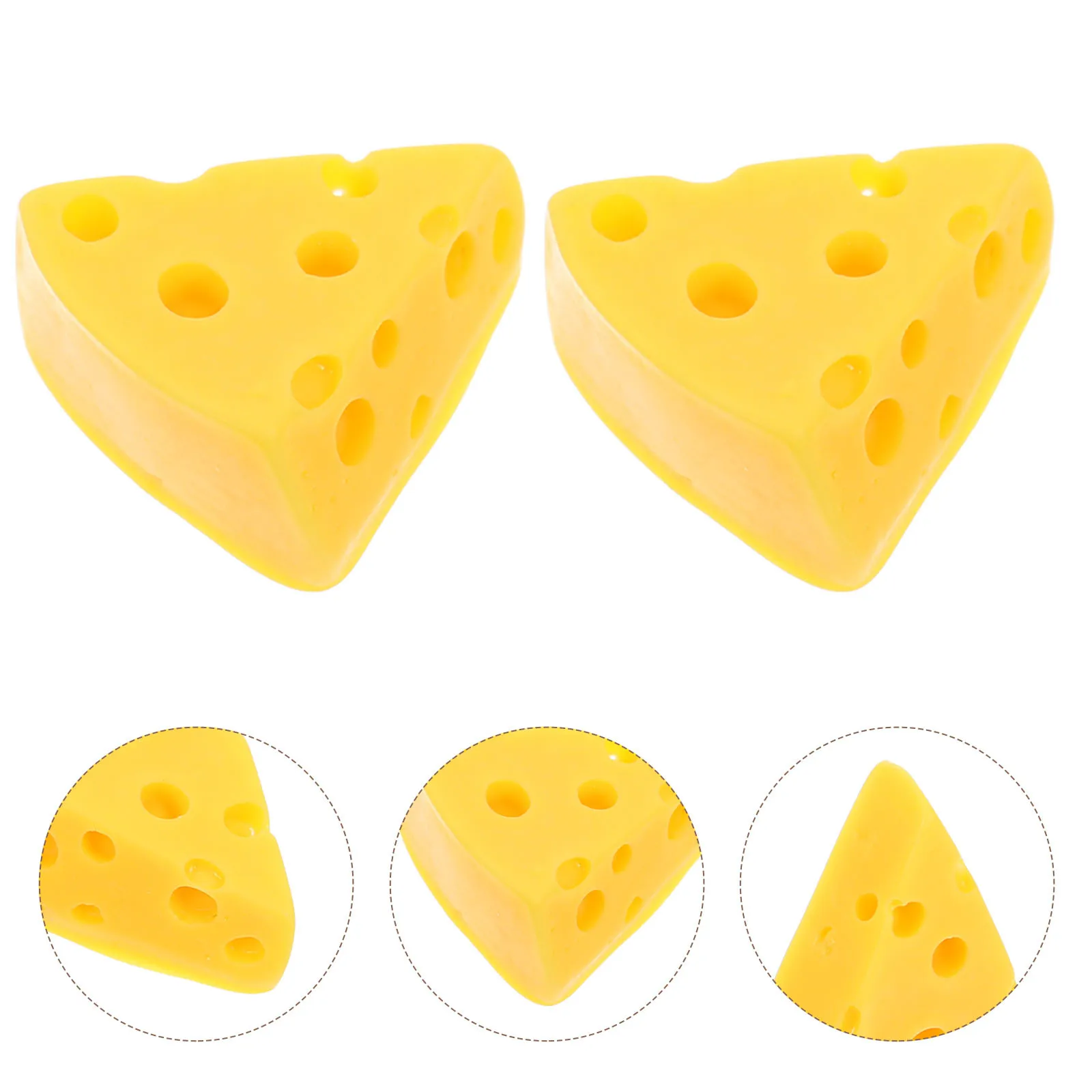 

30Pcs Miniature Artificial Cheese Simulation Triangle Cheesecakes DIY Craft Accessory Home Kitchen Decoration Fake Cheese Prop