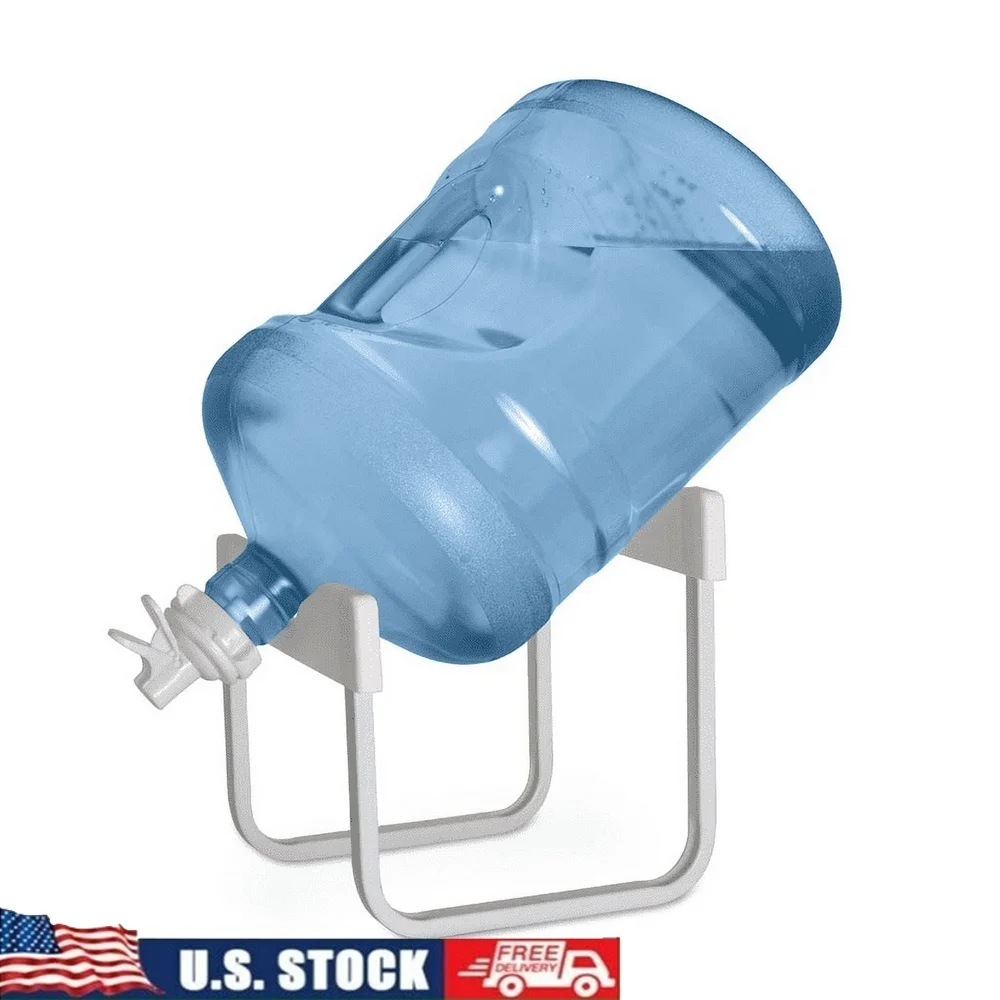 

Stainless Steel Water Jug Stand with 2 Dispenser Valves 2 to 6 Gallon Bottles Compact Leakproof Design