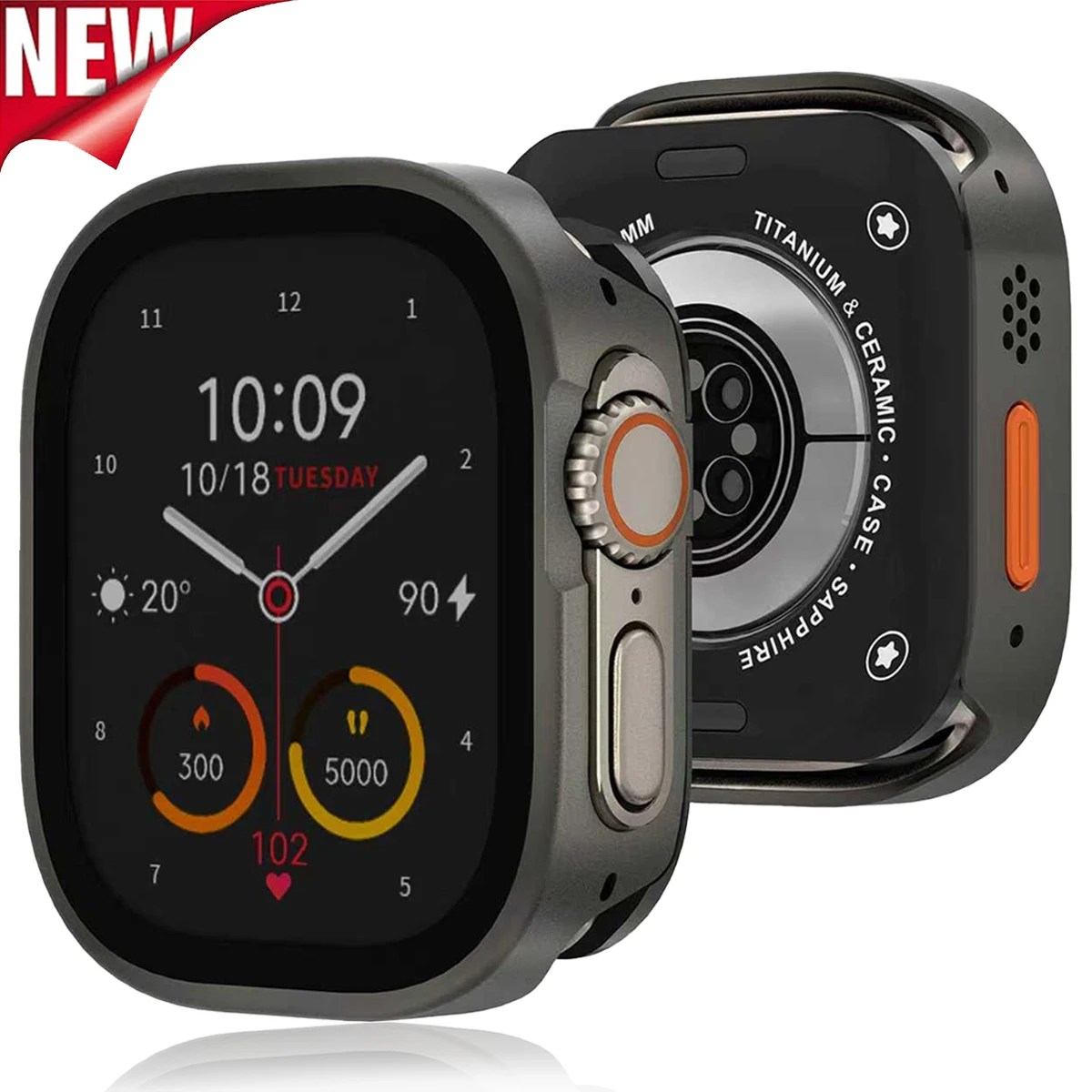 Aluminiumlegierungsgehäuse für Apple Watch Ultra 3 2 1 49mm 45mm 44mm Vollständige Abdeckung Wasserdicht für iWatch Serie 11 10 46mm 9 8 7 6 SE