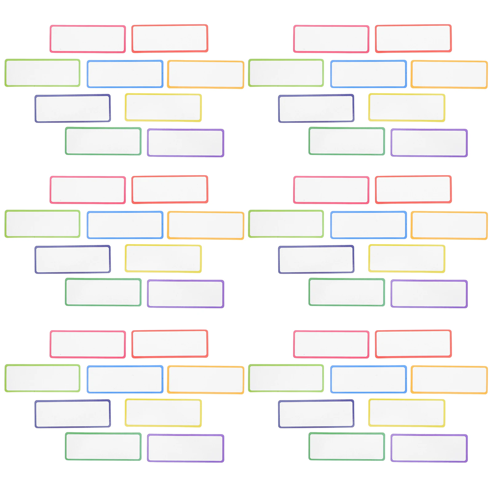 

54Pcs Dry Erase Labels Rubber Soft Magnet Pet Film Reusable Name Tags For Classroom Management Planning Organizing Scheduling