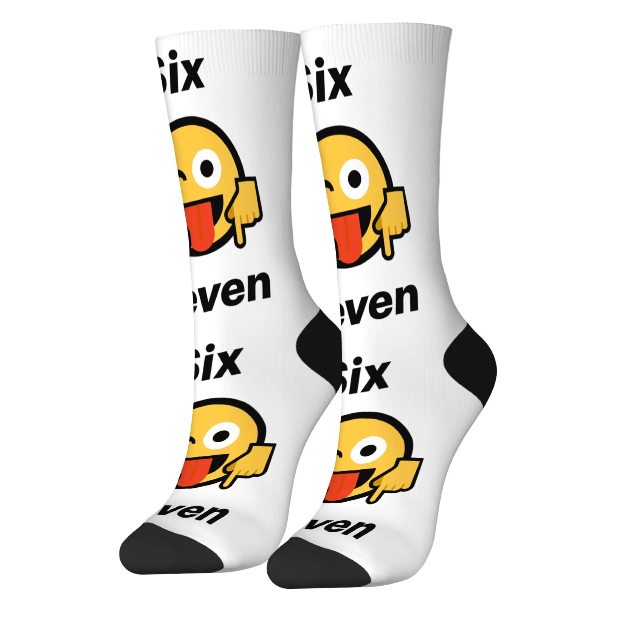 67 Six Seven imprimer nouveauté drôle hommes équipage chaussettes dessin animé-thème main gestes et Expressions chaussettes humoristique vacances Festival cadeau