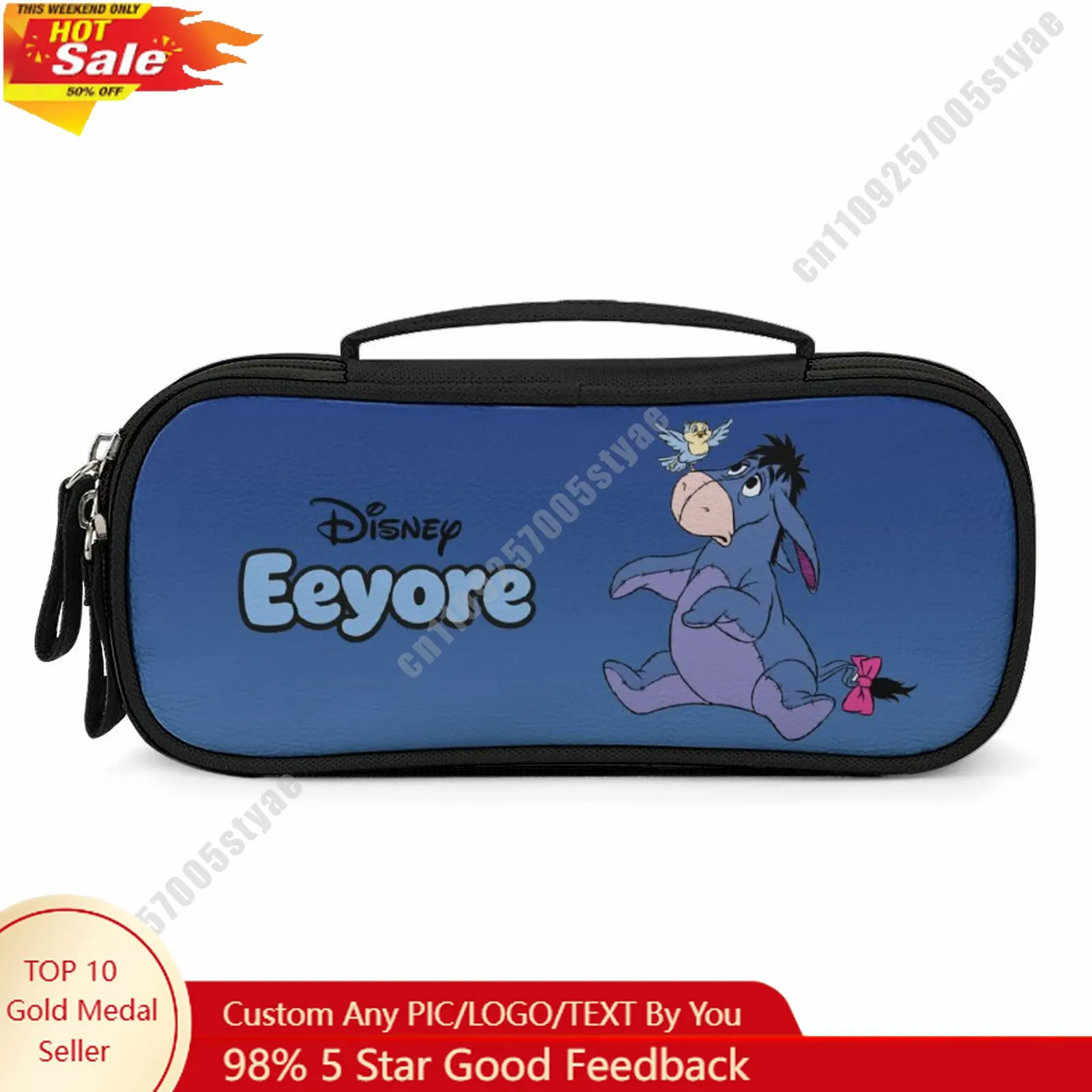 

Eeyore Pencil Case Disney Cartoon Character Customized Design Personalized Creation Holiday Gift Cosmetic Bag Cosplay