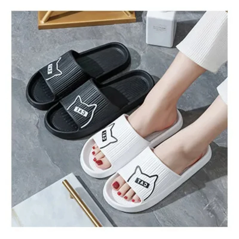 Summer Couple Sandals For Men And Women Indoor Bath Slippers Flats EVA Slippers Non-Slip Waterproof Sandals Comfortable Cartoon