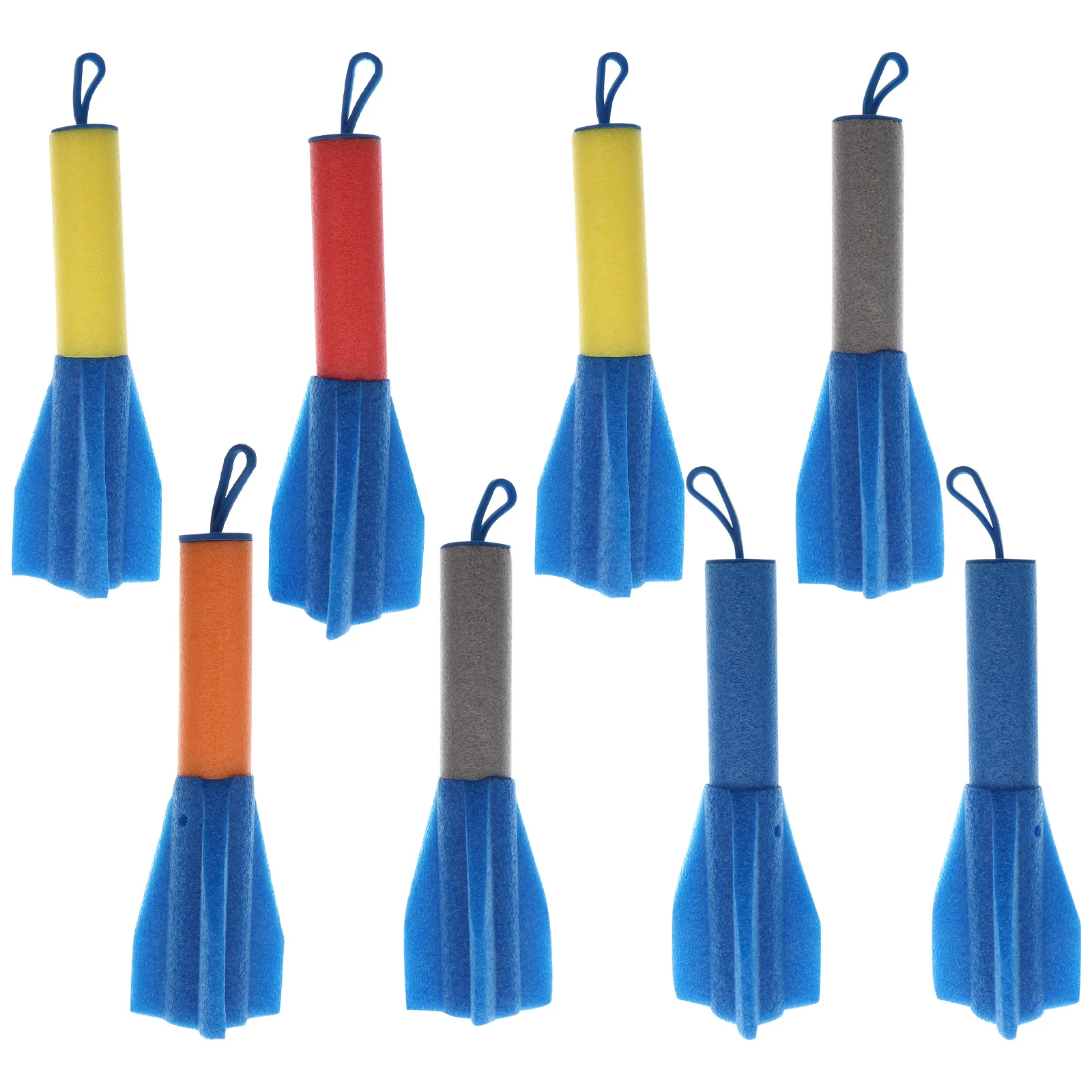 8 قطع من صاروخ الأصابع، مواد حماية البيئة، آمنة للأطفال، تعلم اللعب للتعليم المبكر، توفير المساحة، مضحك