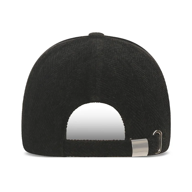 FS الفاخرة المعادن إلكتروني قبعة بيسبول للرجال البني الأسود الشتاء النساء قبعة أنيقة الكورية الشارع الهيب هوب قبعات Casquette أوم 2025