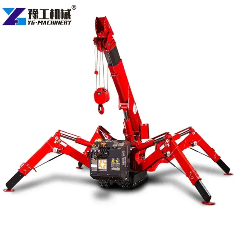 Building Hydraulic Crawler Cranes Mini Mobile Spider Crane Factory Telescopic Boom 8 Ton Spider Crane Hot Sale United States