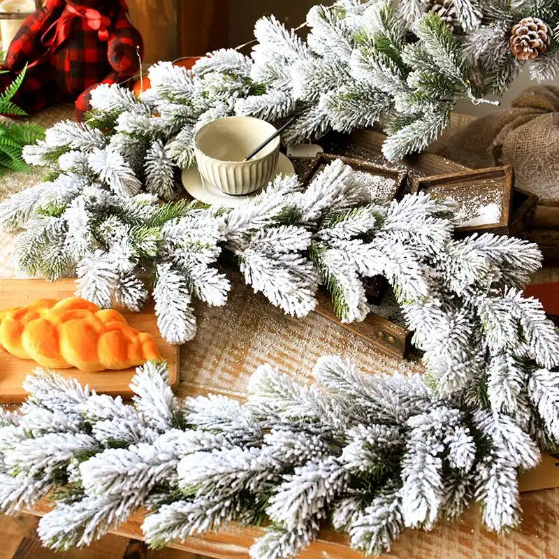 

1.9m Artificial Plants Christmas Wreath Desktop Decorations Cedar Tree Restaurant Party Window Home Decoration Rattan Pine 2023