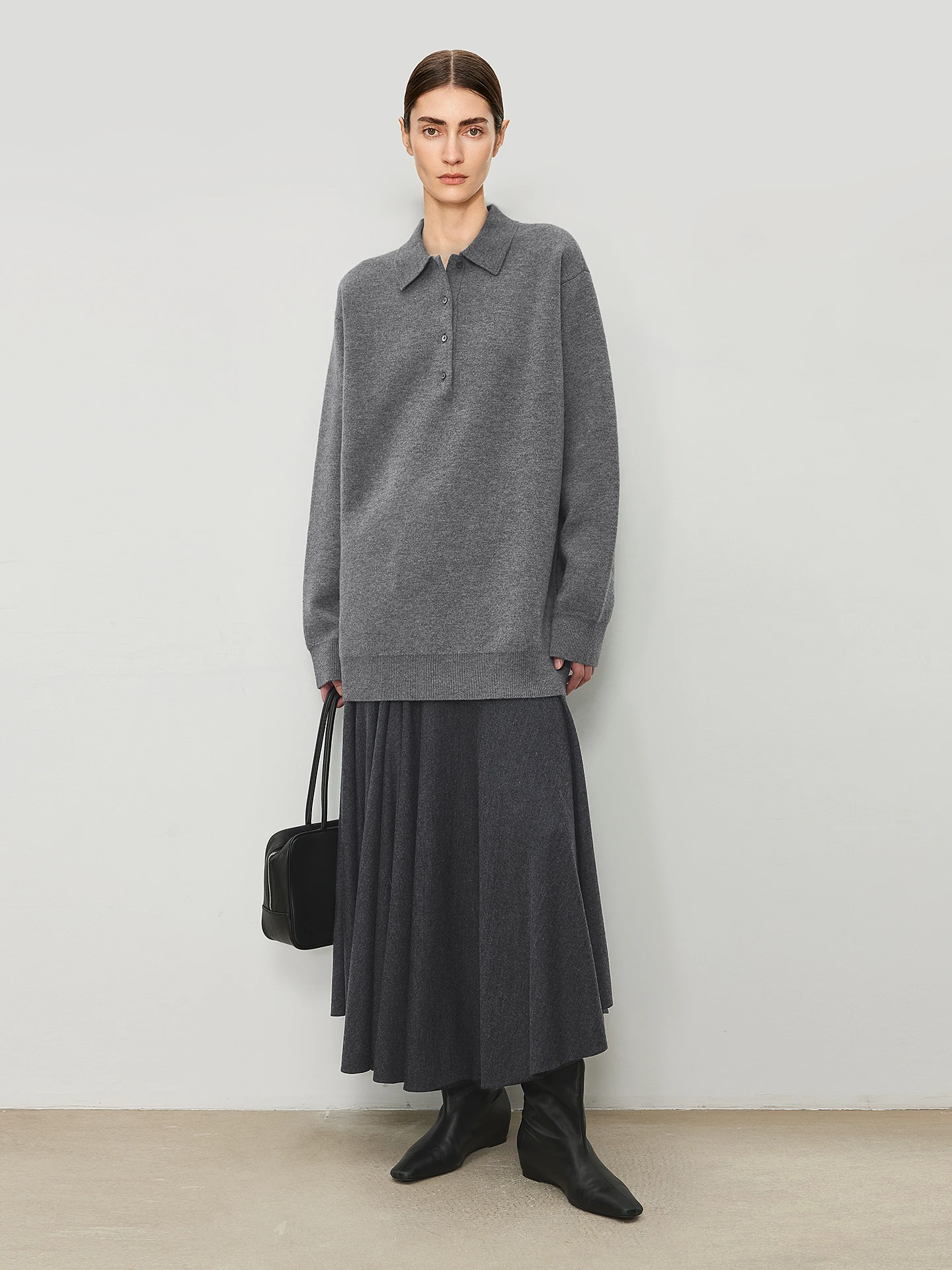 

CHICJOC Теплый, приятный к коже, полностью шерстяной, утолщенный свитшот с воротником, свободного кроя, в винтажном стиле, мягкий, для повседневной носки