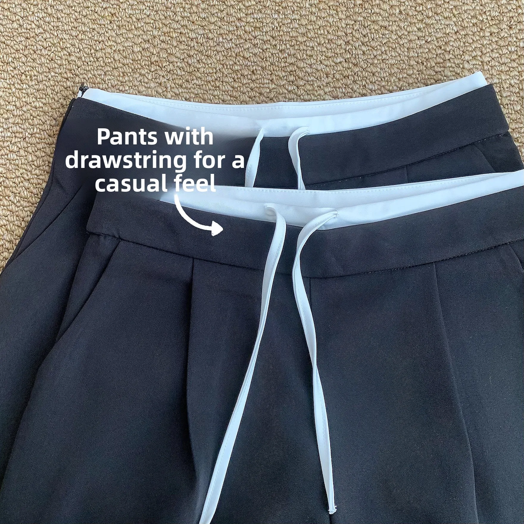 กางเกงขายาวทรงหลวมสไตล์ลำลอง สีสันสดใส ดีไซน์เอวคู่แบบผูกเชือก สไตล์เกาหลี ดีไซน์ทันสมัย ผ้าฝ้ายใส่สบาย เหมาะสำหรับผู้หญิง