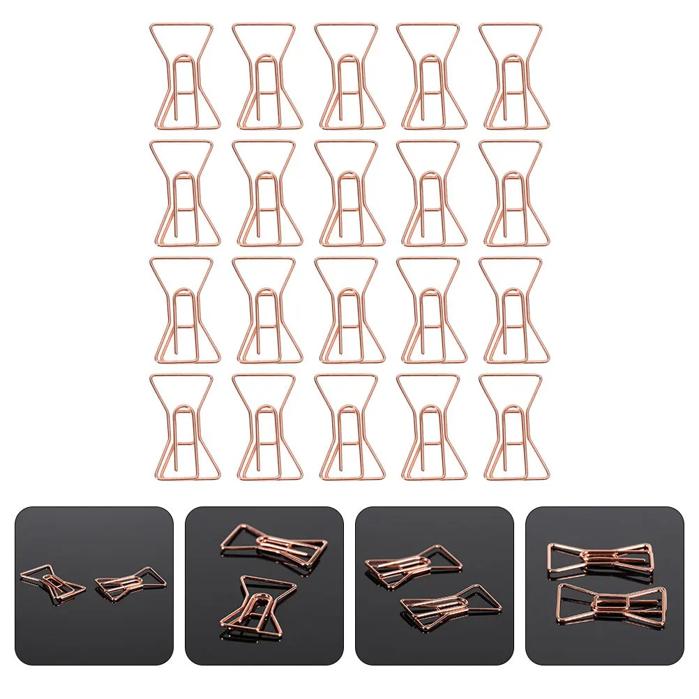 

20pcs Book Markers Metal Paper Clips Large Office File Clips Multi-Function Document Clamps School Study Organizers