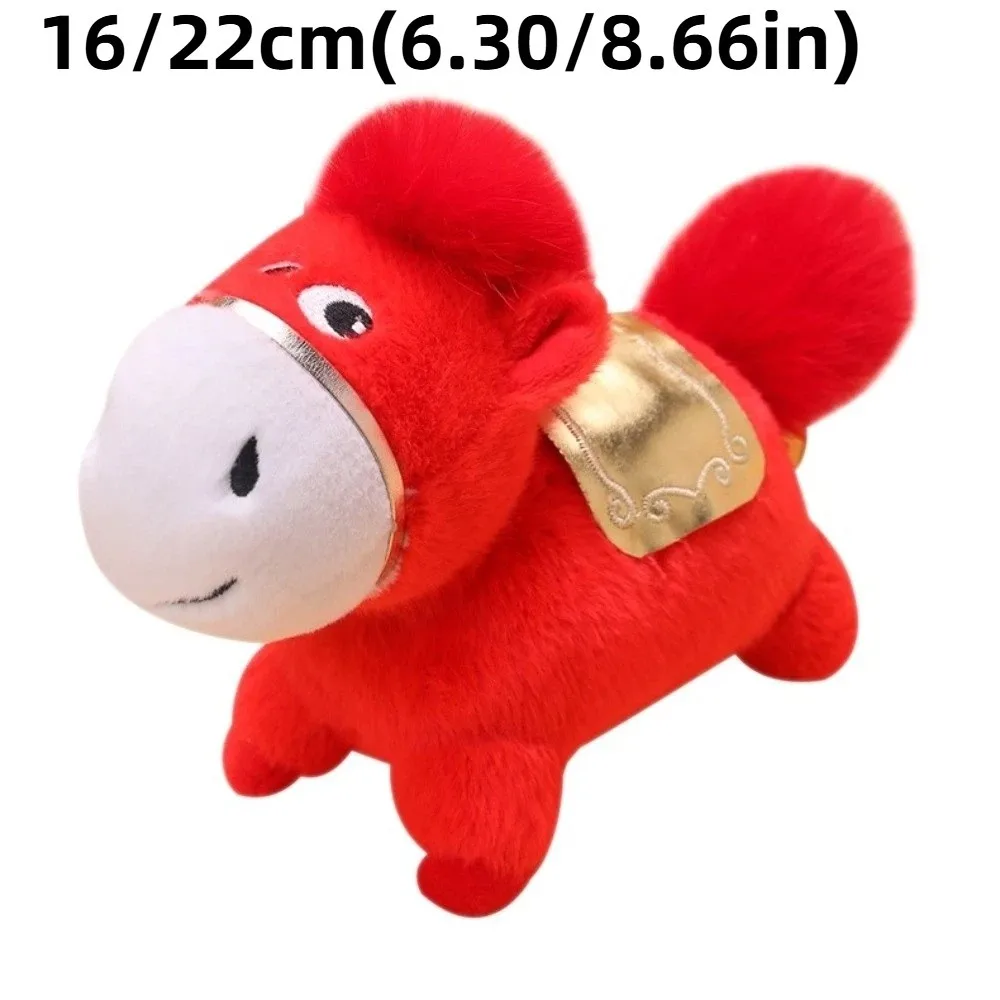 دمى التميمة 2026 الحصان أفخم دمية لطيف الإبداعية محظوظ الحصان ألعاب من القطيفة Kawaii رقيق زودياك المهر تمثال السنة الصينية الجديدة #6