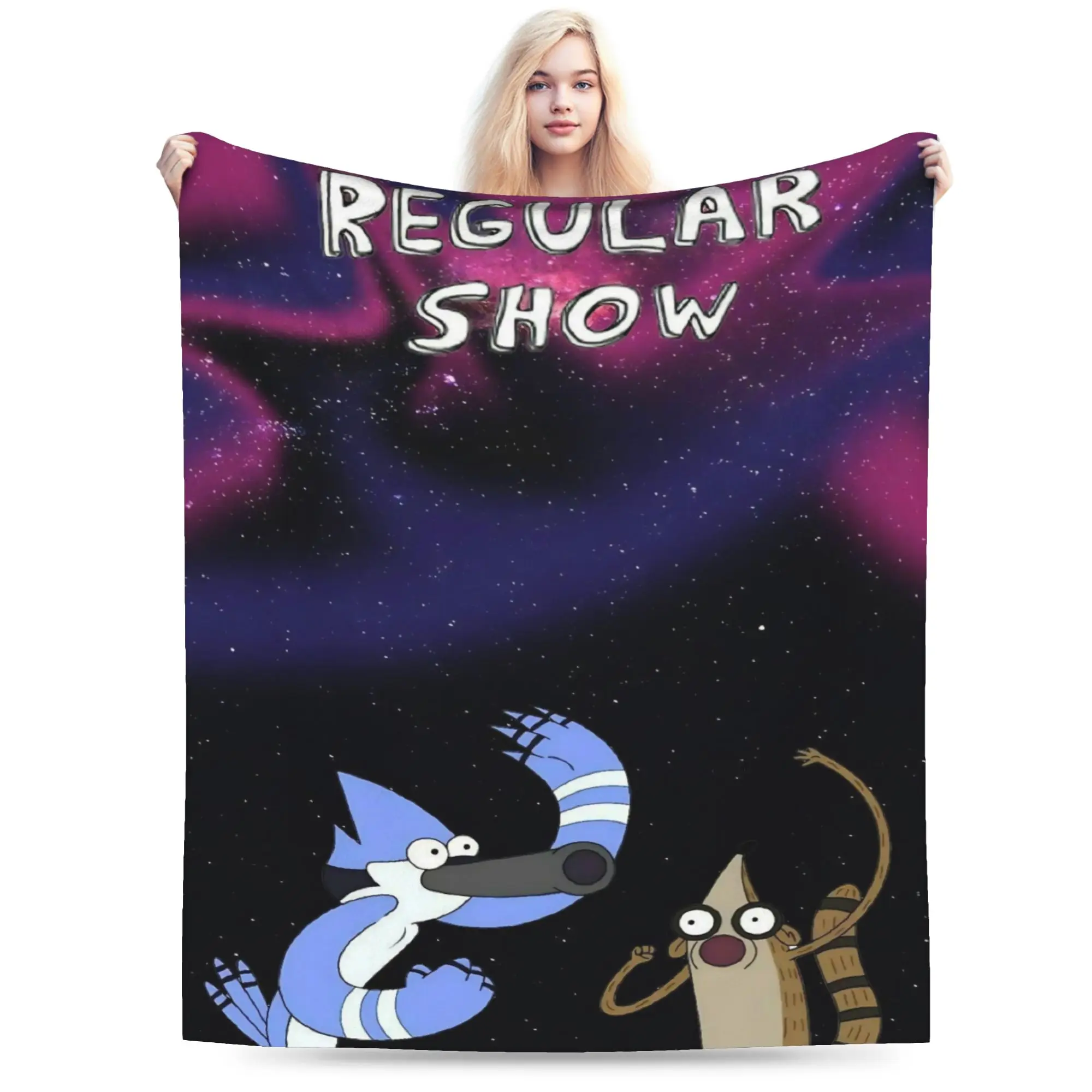 Regulars Show Cartoon Character Gift Blanket For Men Women Cozy Soft  Throw Blankets for Living Room 50x60 Inches Multiple Sizes