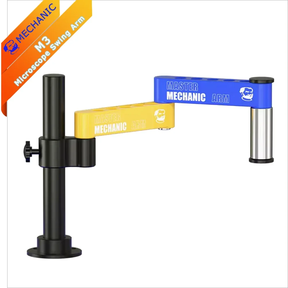 MECHANIC M3 Microscope Swing Arm 360 ° Movable Universal Metal Bracket Aluminum Alloy Telescopic Folding Column Bracket