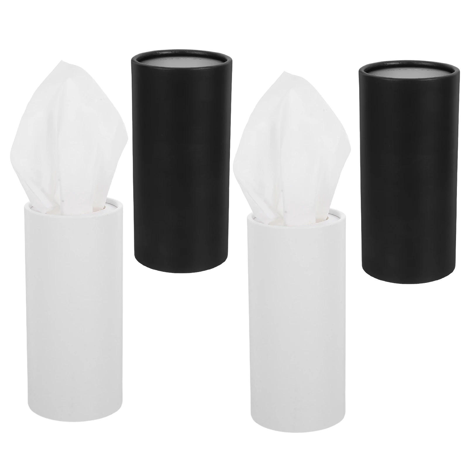

4pcs Car-mounted Round Tissue Holder Paper Roll Tubes Cylinder Travel Accessories Refillable Fits Cup Holders Car Truck Soft