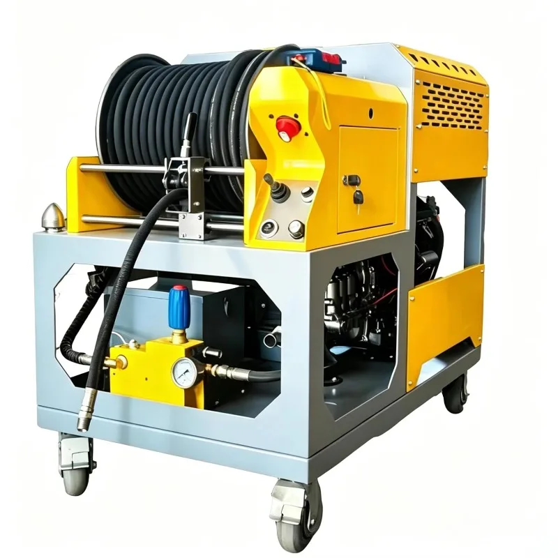 Industrial Petrol Driven Pipe Dredging Machine High Pressure Drain Cleaner with One-button Start for 500mm Drainage Pipes