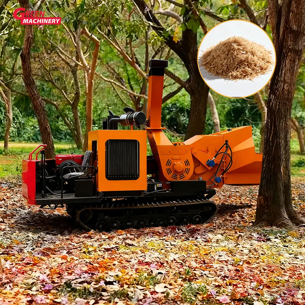 Firewood Processor Sale Straw Branches Wood Chipper Coconut Husk Chopper Peanut Shell Crusher Machine Wood Chipper for Sale