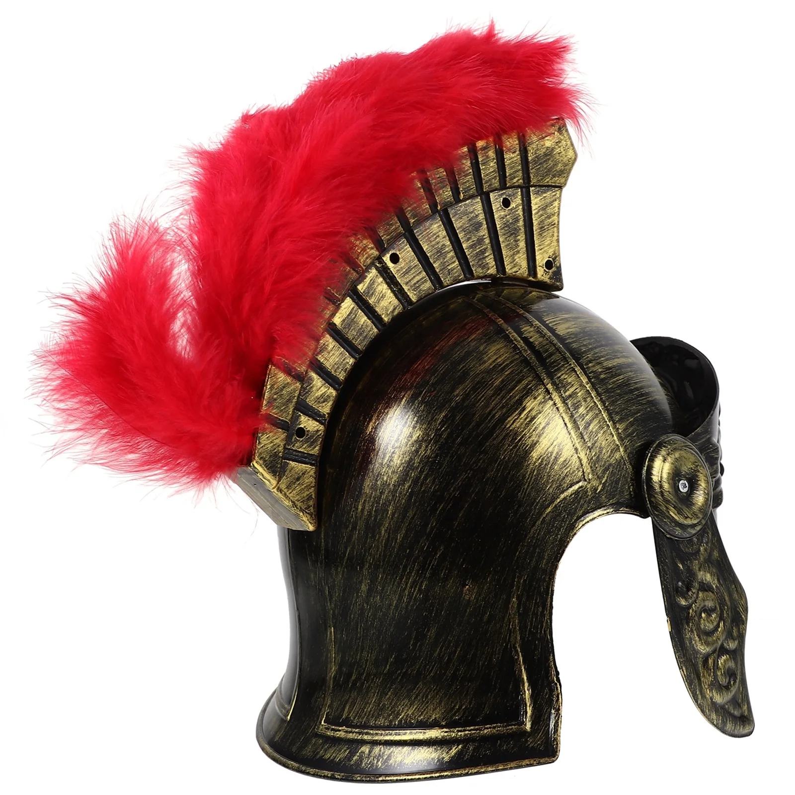 

Vintage Feather Lion Cap Roman Soldier Prop Warrior Cosplay Cosplay Costume Hat