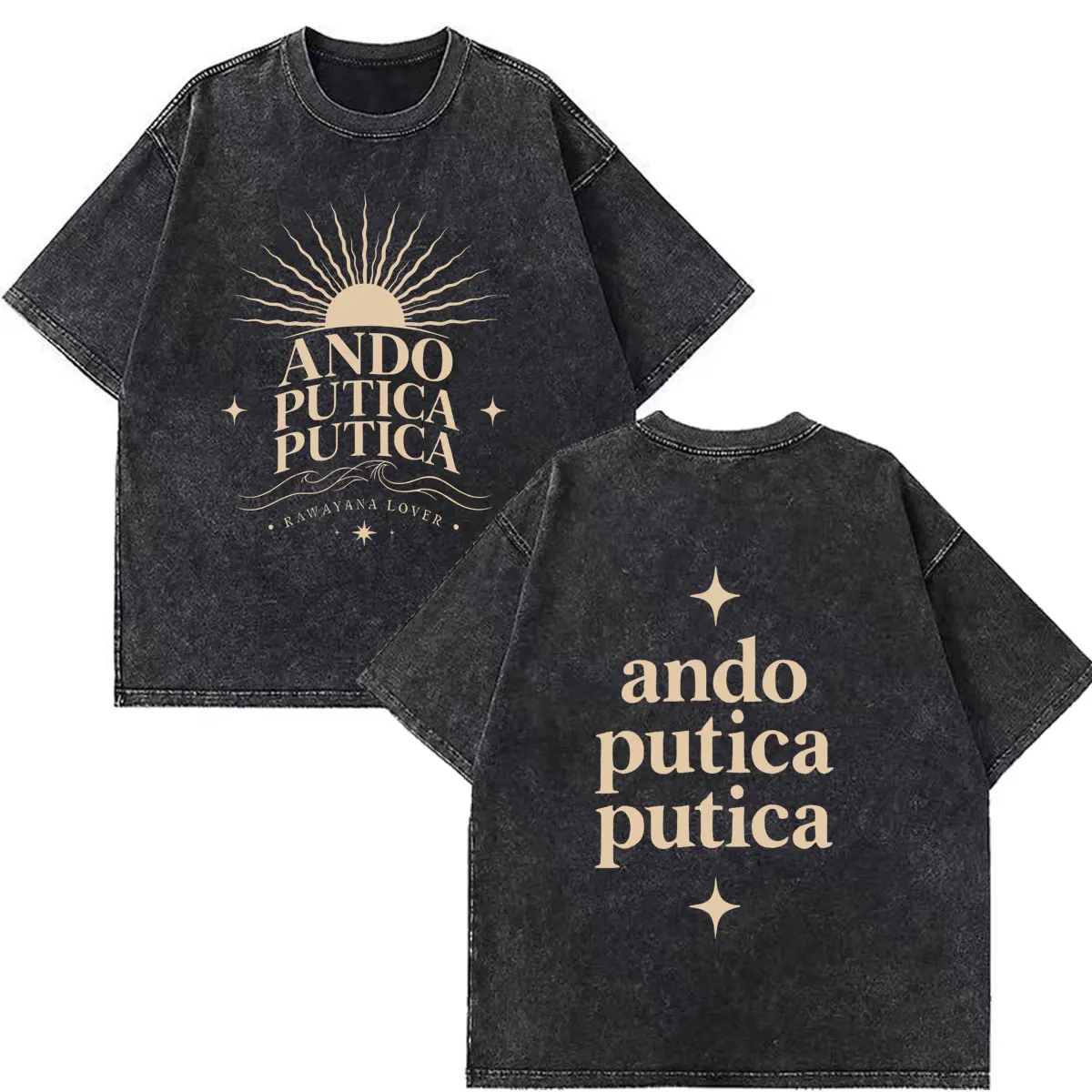 Rawayana ¿Donde Es El After? 2026 Tour Print Vintage Washed T-shirt Men Women Aesthetic Trend Losoe Casual Cotton T-shirts Tops