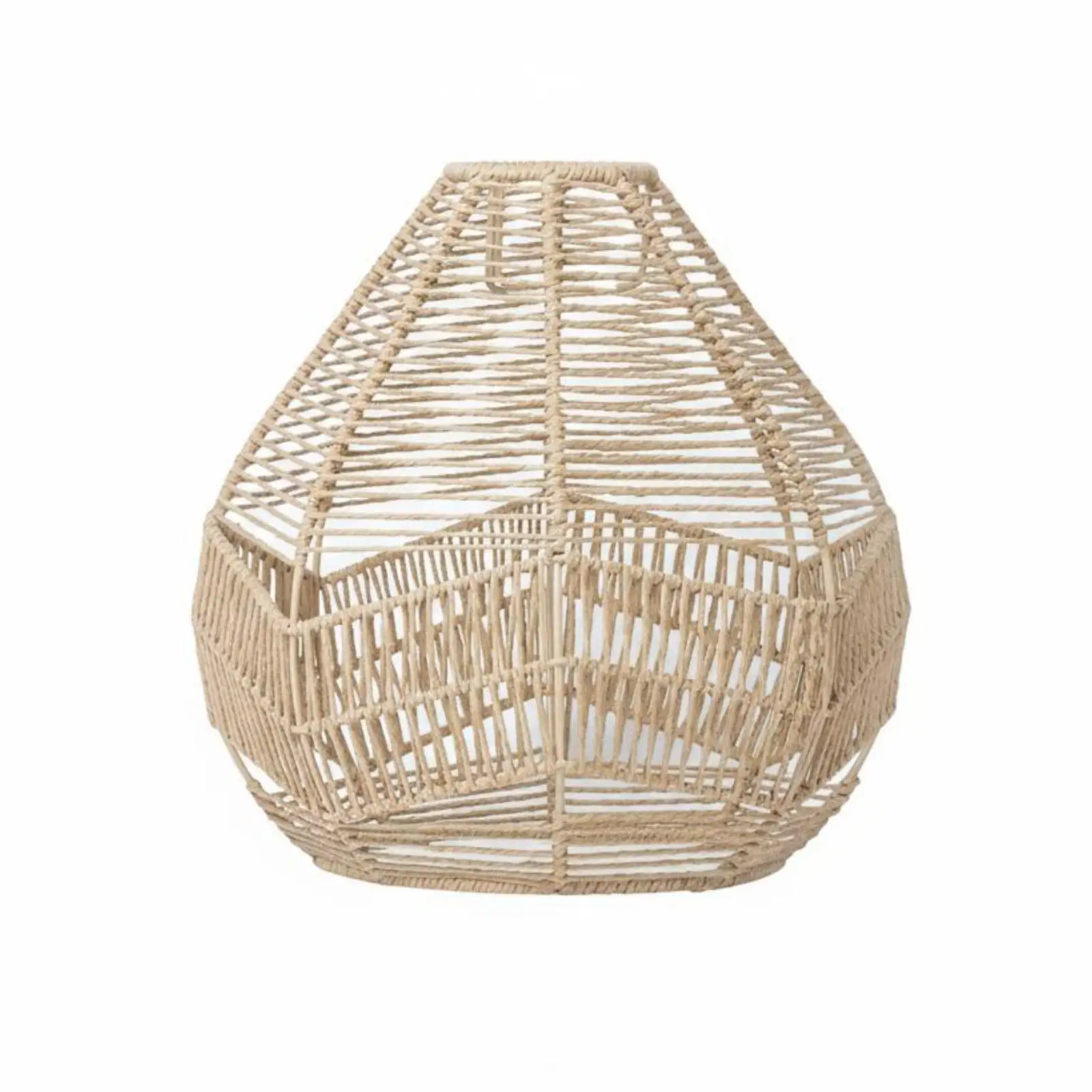 Woven Paper Rope Lampshade Handmade Paper Rope Lamp Shade Glare Wicker Basket