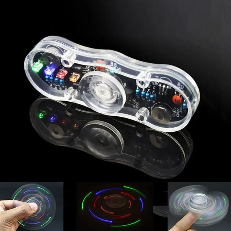 AB47-Display LED Light-Emitting Gyroscope Practice Learning Electronics Training Board Electronic Soldering Tools (TL)