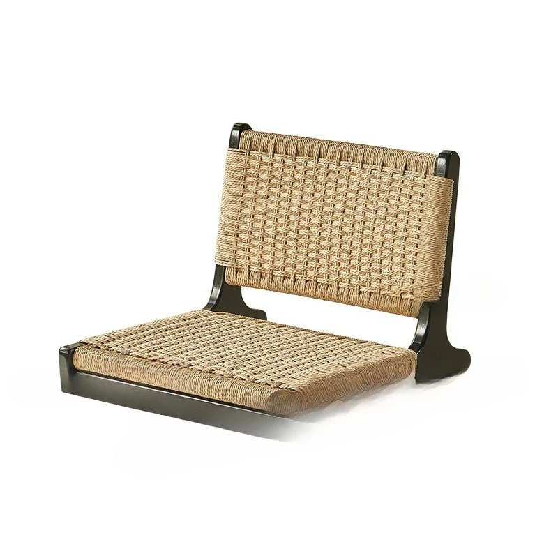 Japanese tea chair rattan tatami seat and room chair bay window legless chair balcony low chair backrest chair lazy chair