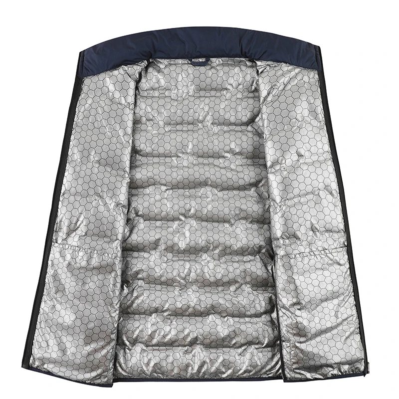 Chaqueta de plumón de pato blanco nuevo de invierno para hombre, chaqueta acolchada a prueba de viento con cuello levantado grueso y cálido, chaqueta impermeable de alta calidad para hombre 8XL