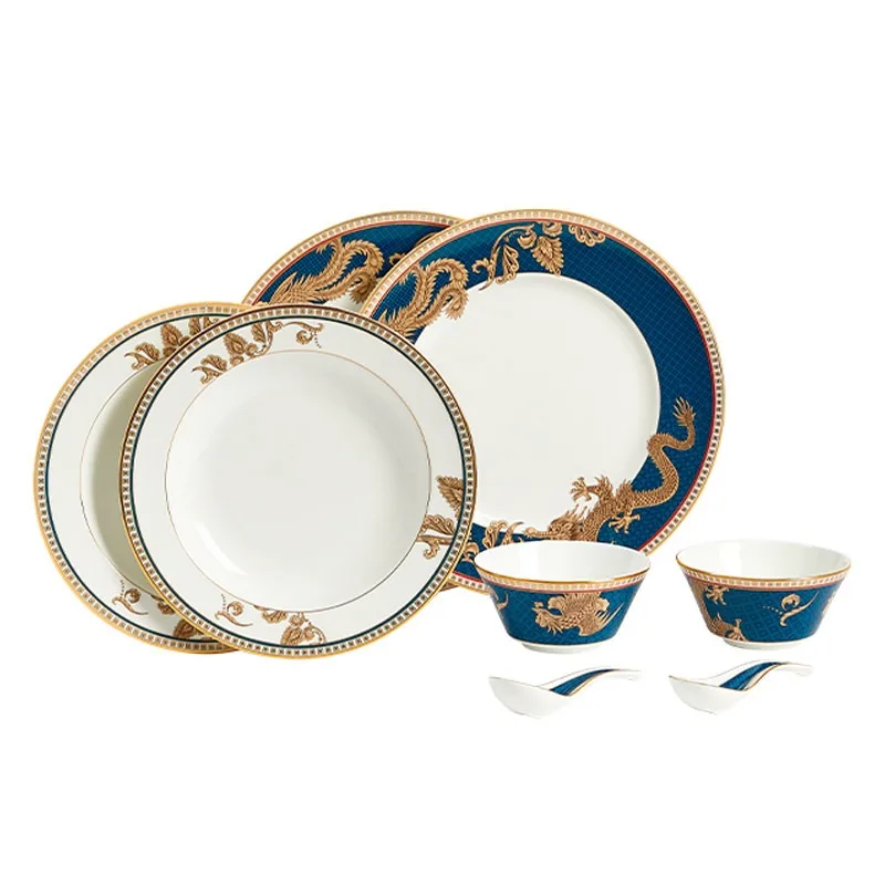 8-piece bone china tableware set for two people wedding gift