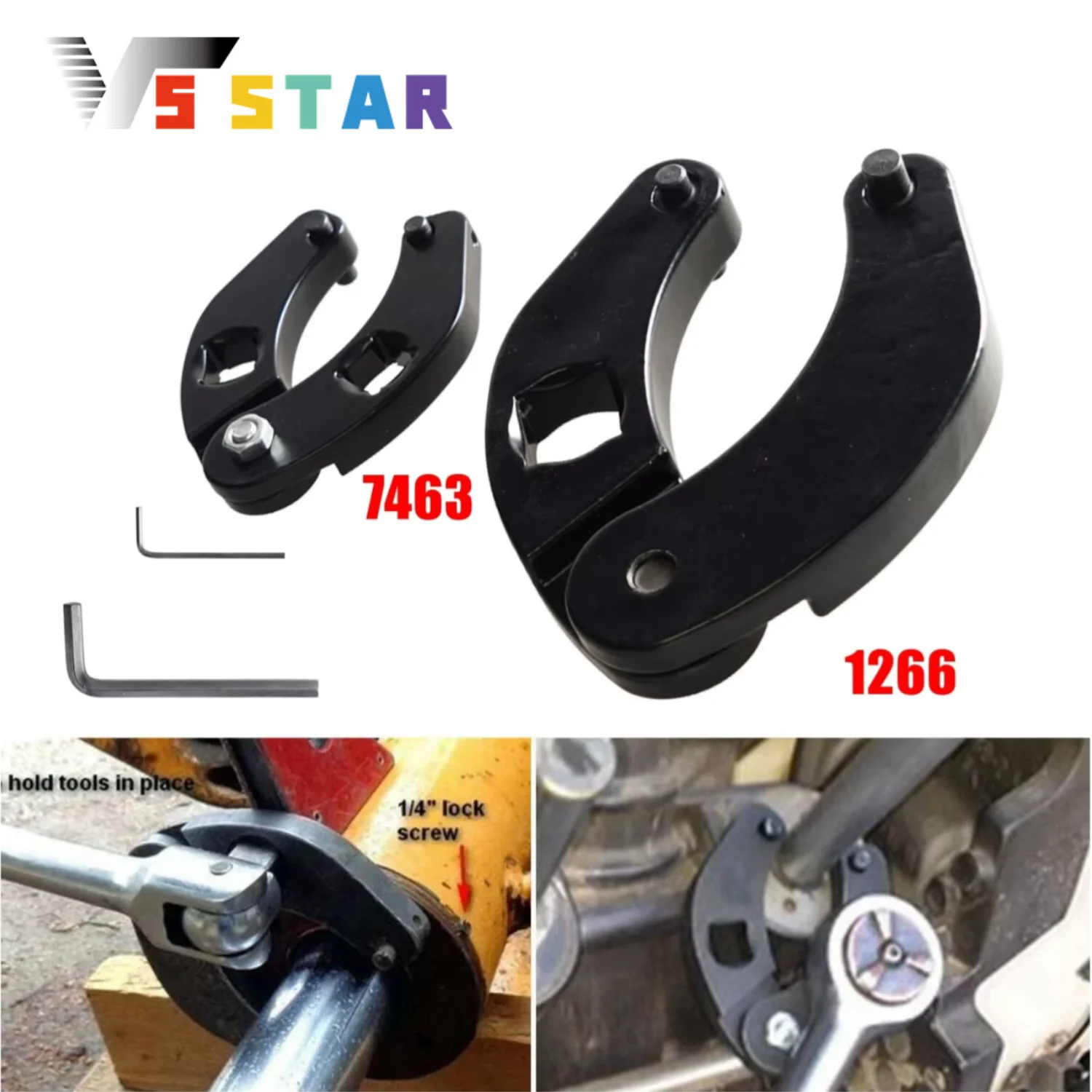 

1266 7463 High Quality 2pcs Metal Adjustable Gland Nut Spanner Wrench Tool Set for Hydraulic Cylinders Large and Small XLB-1046