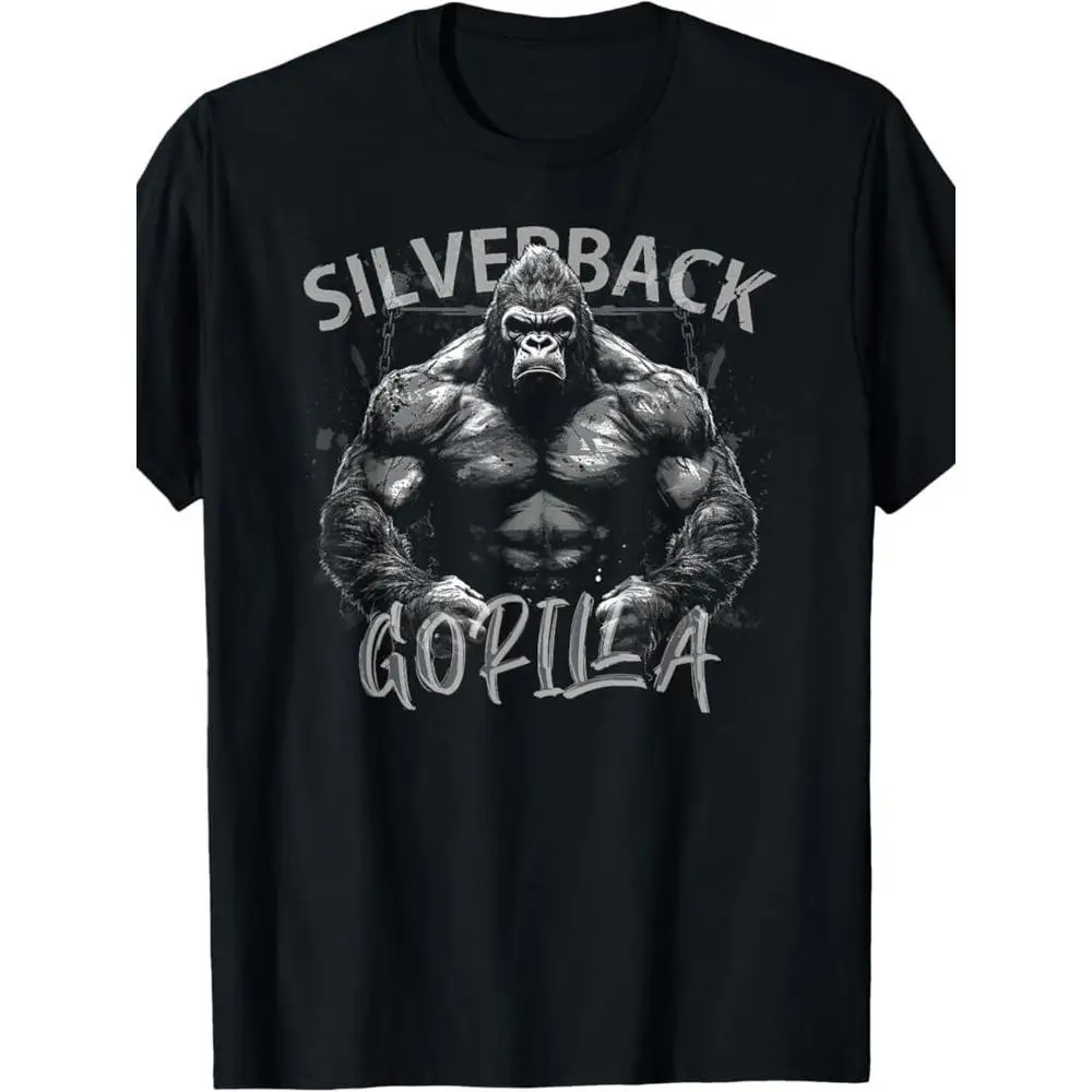 

100% американское производство, 180 г футболка Gorilla Face Monkey Rage Roar Horror Silver Back Gorilla, подходит для Пасхи, ул. День Патрика