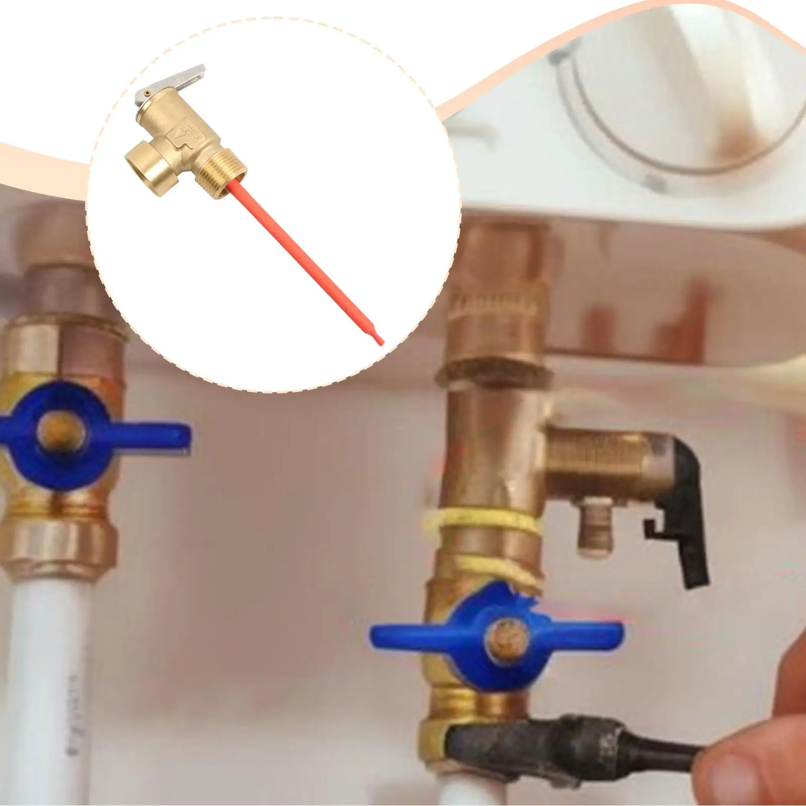 

RV Water Heater Relief Valve Direct Replace 150 PSI 3/4" NPT Thread Connection Fittings Accessory Sturdy Hot Water Release Valve