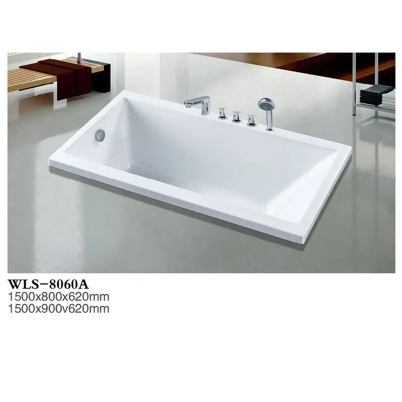 Acrylic Simple Independent Adult Massage Cylinder, Intelligent Thermostatic Hotel Home Embedded Bathtub 8060A