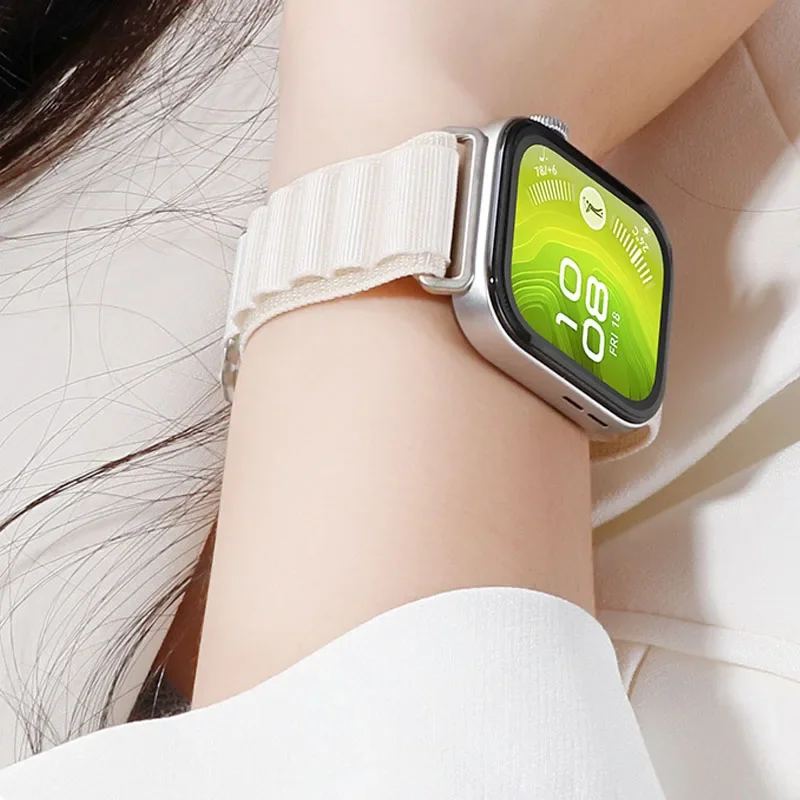 حزام ساعة بحلقة من النايلون لساعة Huawei Watch Fit 4/4 Pro سوار معصم بديل لسوار Huawei Fit 3 سوار Correa Accessories #5