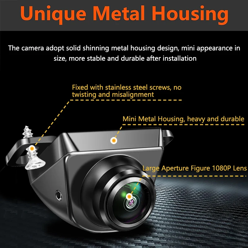 كاميرا احتياطية للسيارة AHD/CVBS 1920x1080P 150 °   رؤية خلفية/سامية/جانبية معدنية مقاومة للماء DNR للرؤية الليلية عكس للمركبات 9-24 فولت