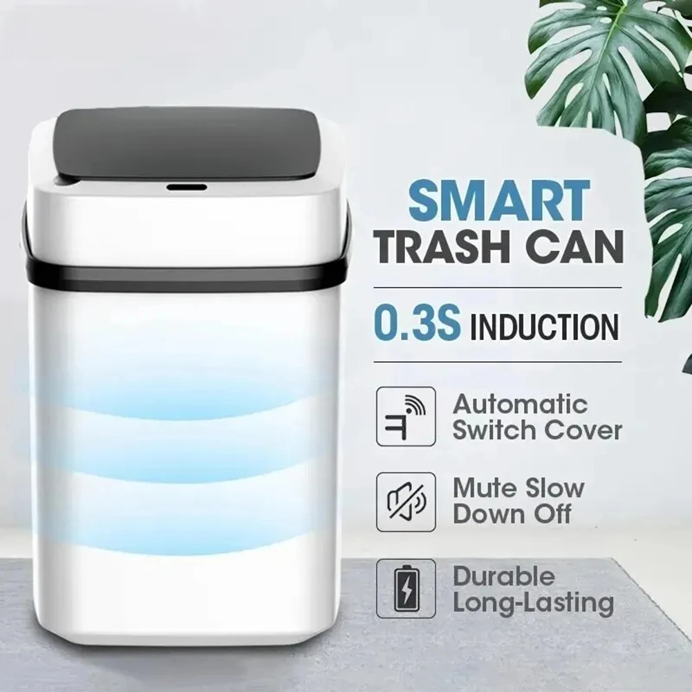 Smart Trash Kitchen Recycling Trash Can USB Charging Automatic Sensor Dustbin Electric Waste Bin Bathroom Waterproof Wastebasket