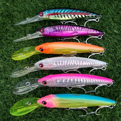 Noeby 6 uds 14cm 52g 16cm 73g Jerkbait Minnow Crankbaits Swimbait cebo duro Wobblers artificiales aparejos de pesca de peces curricán