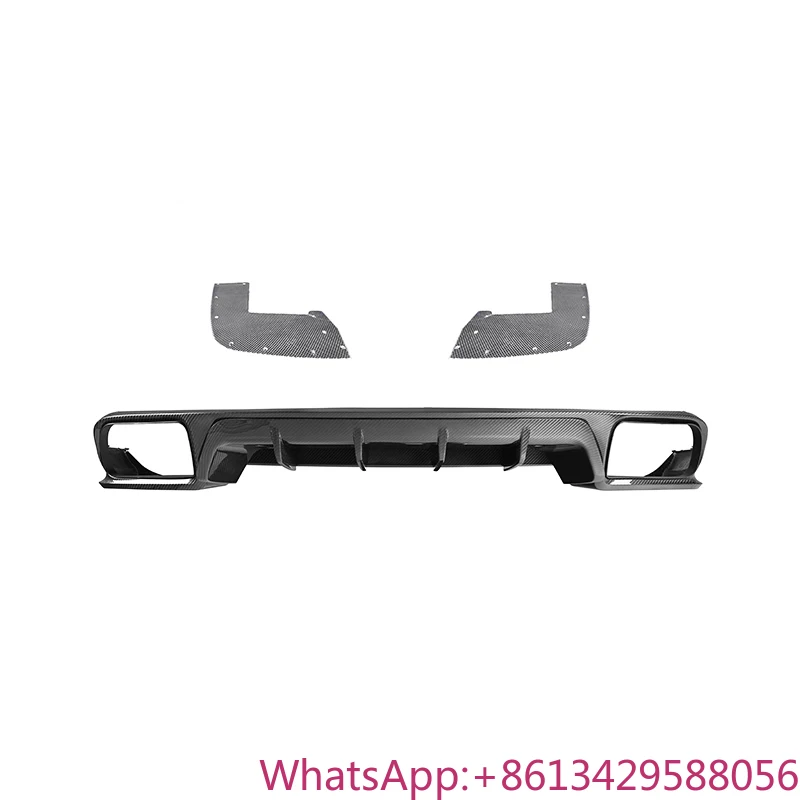 

2018-2023 Porsche Cayenne Turbo Rear Lip Body Kit Carbon Fiber TKT with New Bumper Cut-Outs for Fog Lights Direct Fit