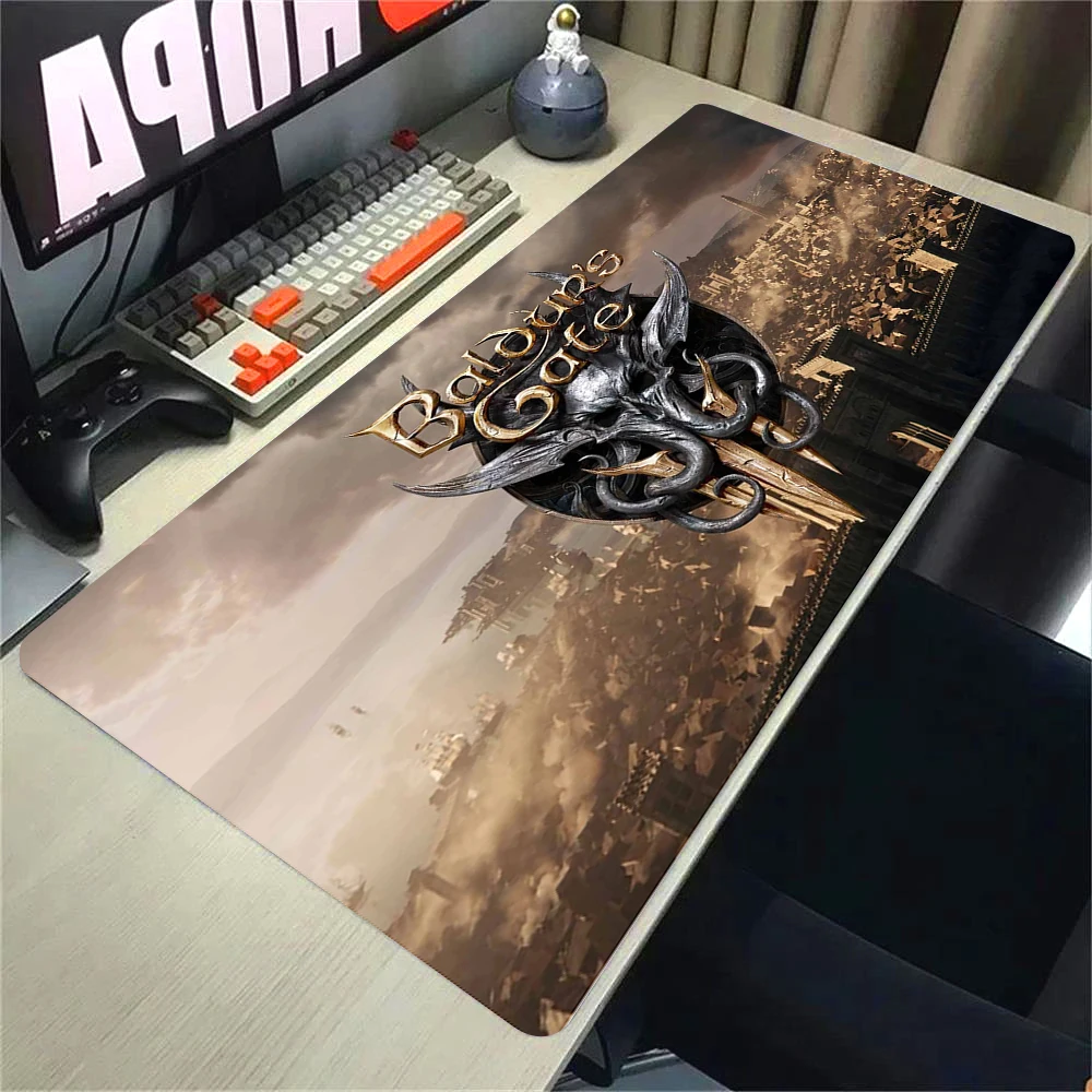 Game Desk Mats Baldurs Gate 3 Mousepad Rubber Mouse Pad Gaming Accessory Gamer XXL Carpets Computer Locking Edge Keyboard Mats