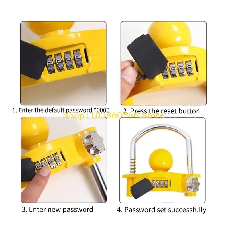 

242A Universal Anti-Theft Password Lock Hitch Coupling Lock Trailer Parts Tow Ball for Caravan Camping Adjustable Accessories
