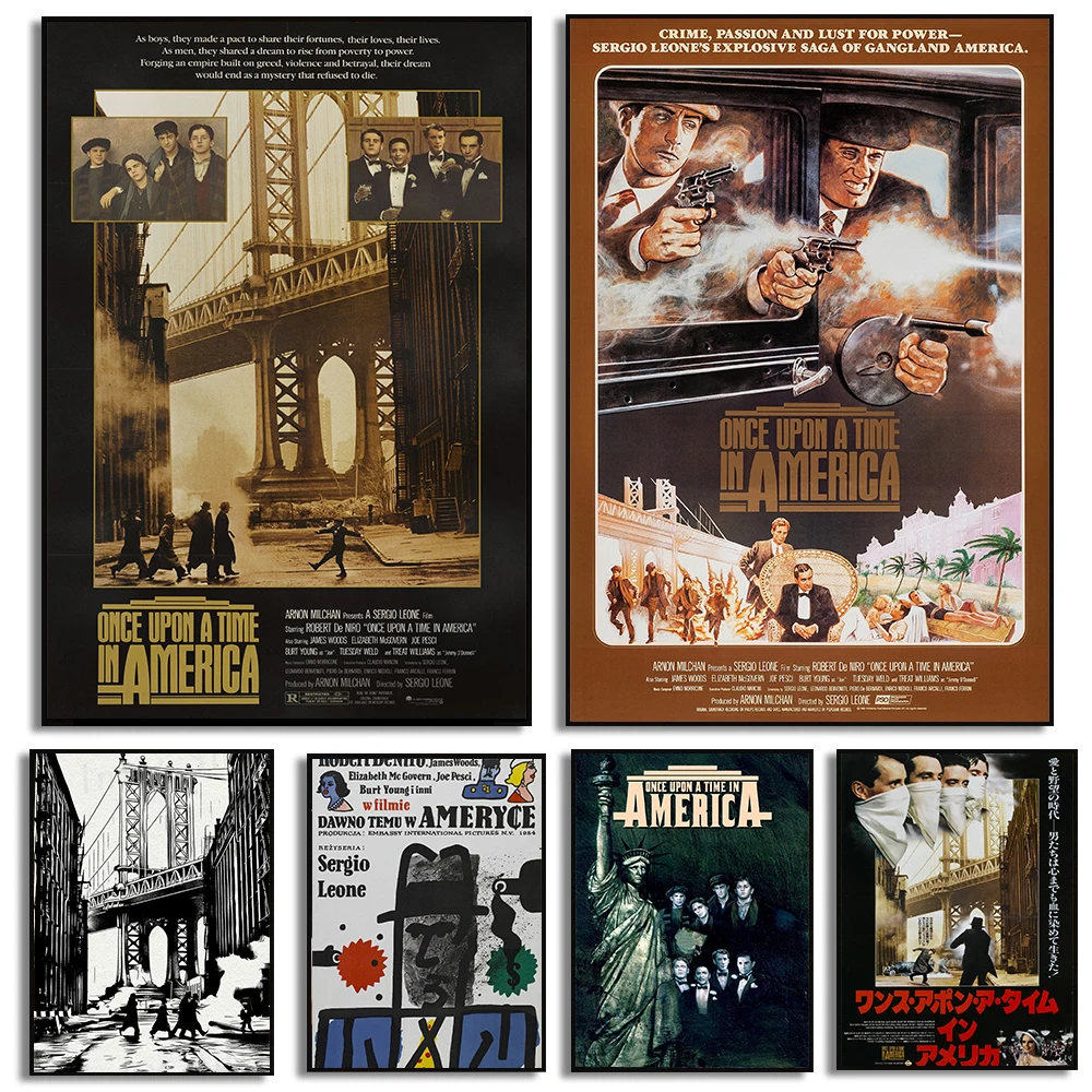 Movie Once Upon a Time in America Poster Classic Film Prints Canvas Painting Wall Art Pictures Home Living Room Movie Decoration